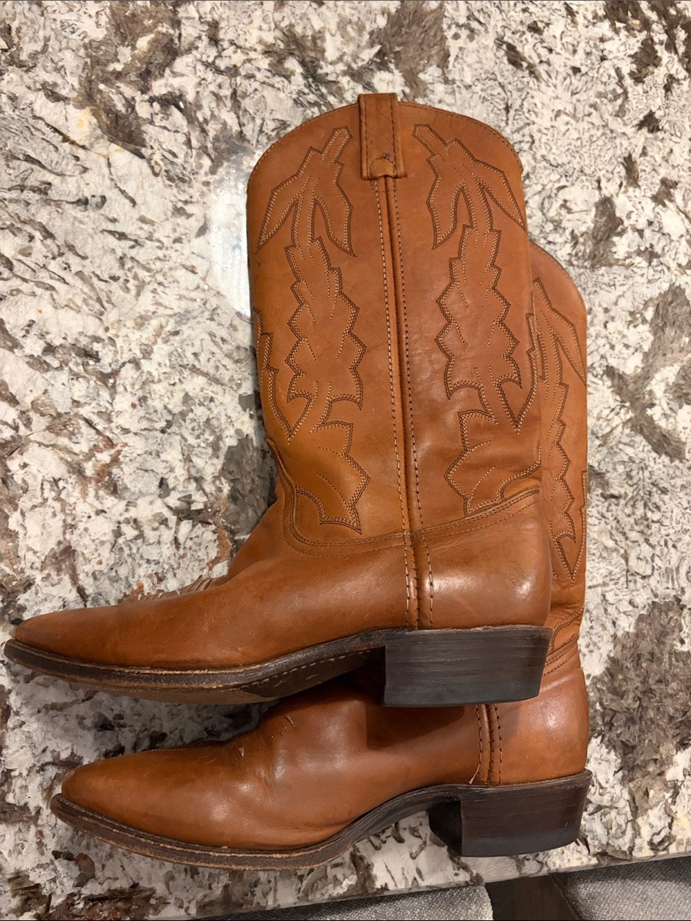 Dan Post Tan Leather Women's Western Heeled Boots